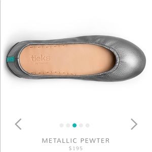 Tieks Metallic Pewter size 11